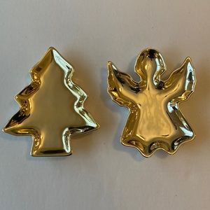 Gold Christmas Candy Dishes